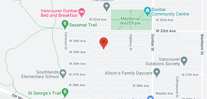 map of 3927 W 35TH AVENUE